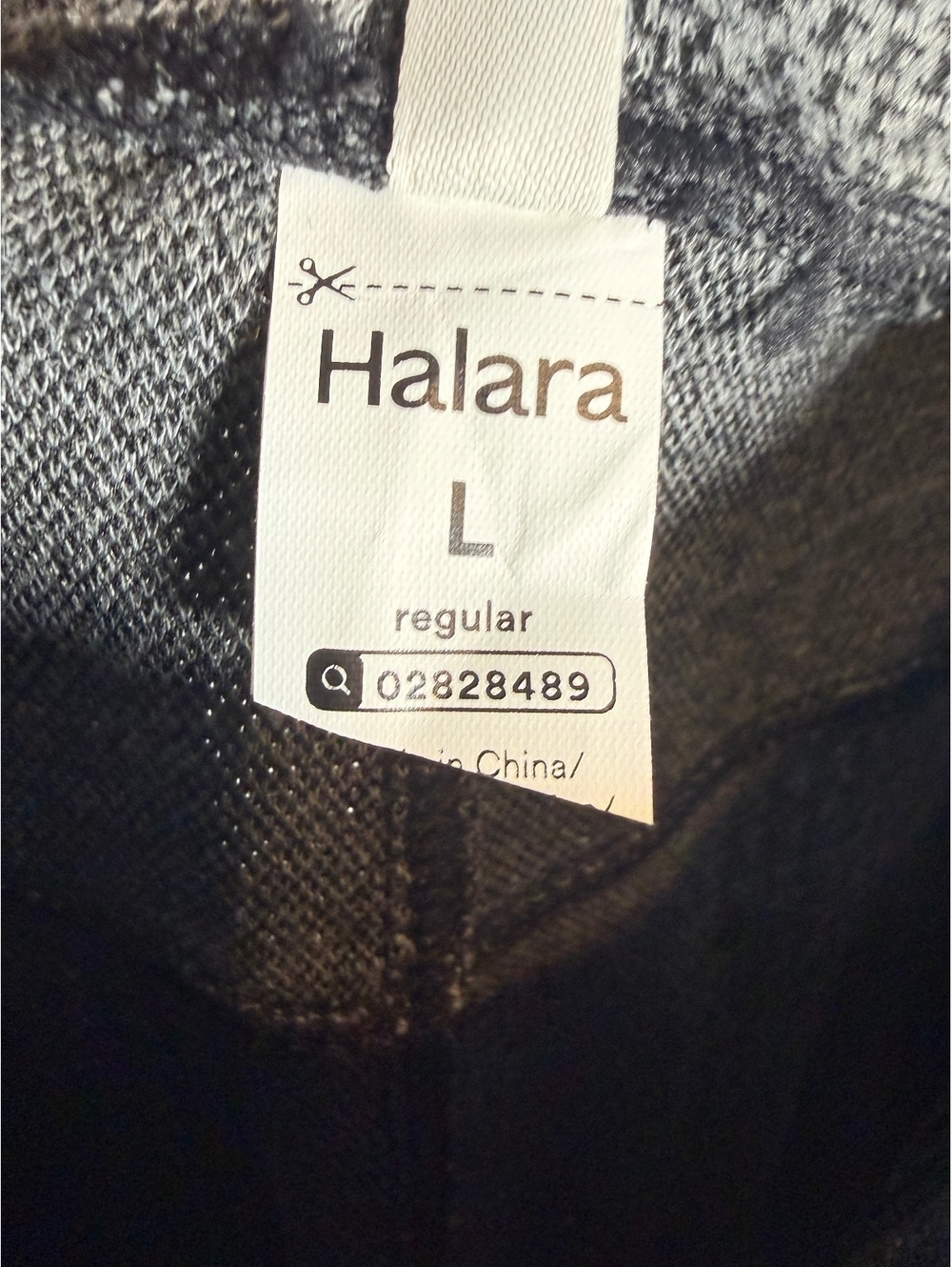 Halara Flex High Waisted Houndstooth Plaid Skinny Pants Charcoal Black Size L - Picture 5 of 8
